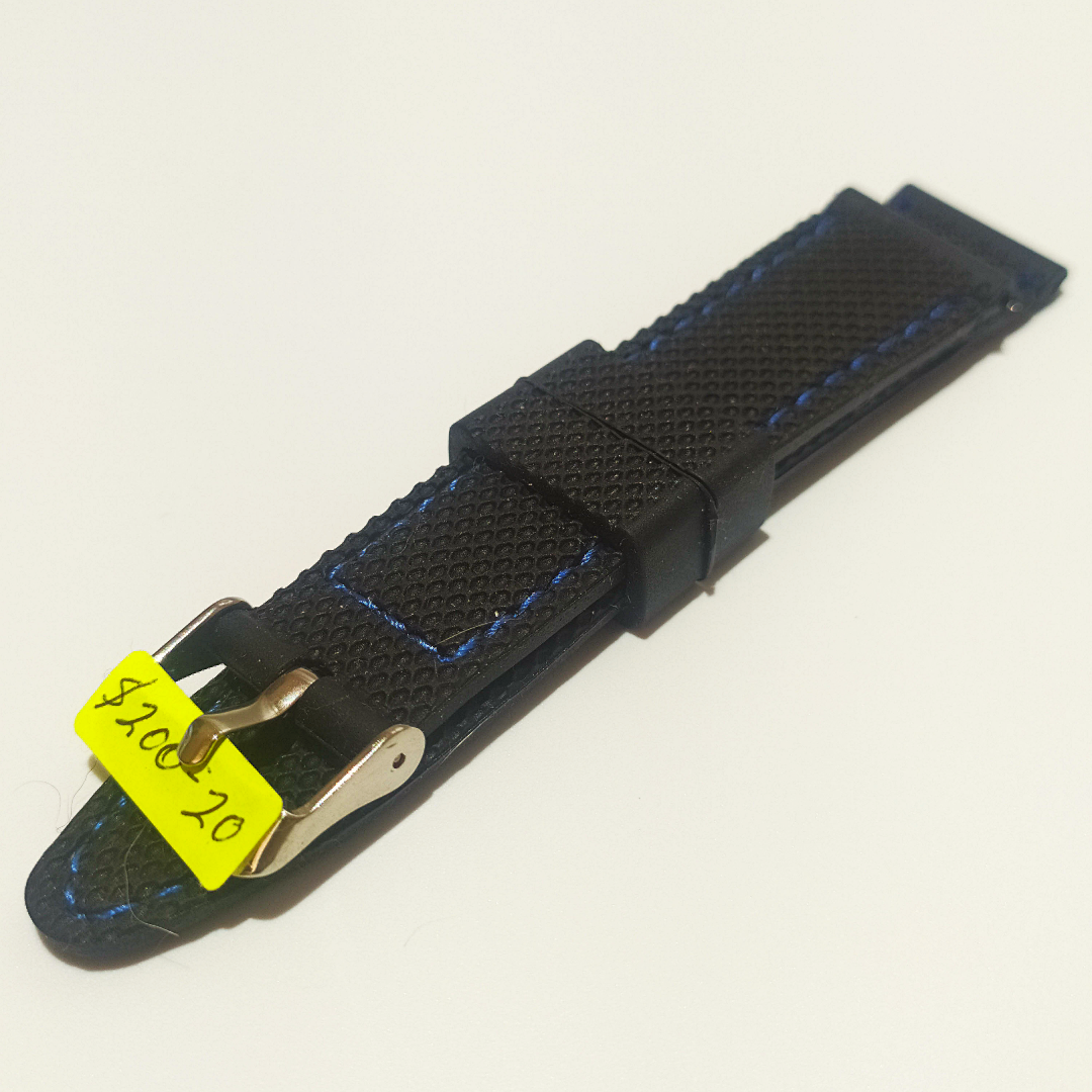 Correa hombre silicona amarilla y negra 20mm/22mm/24mm