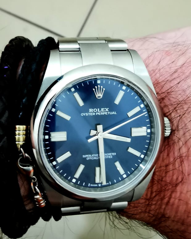 Rolex Oyster Perpetual Azul Usado