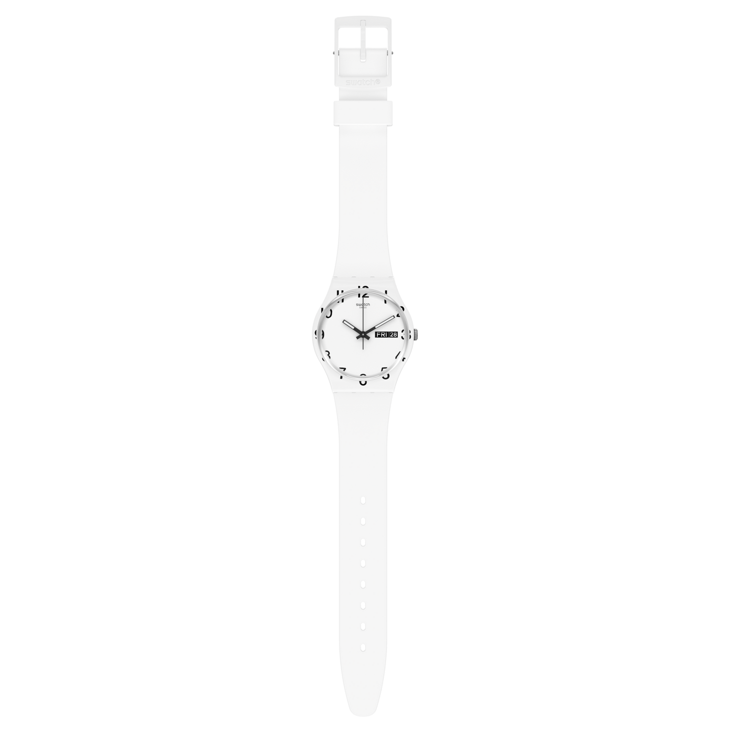 Swatch Over White Cuarzo Esfera Blanca Reloj Unisex GW716