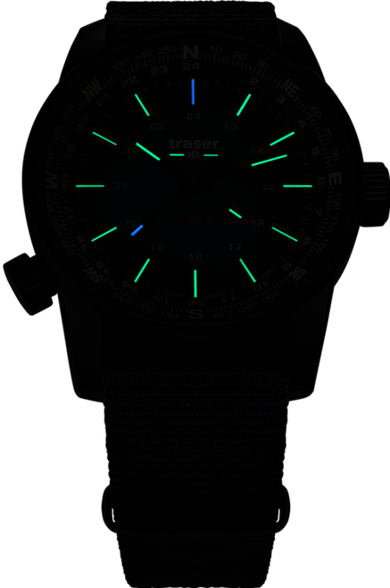 Traser P68 Pathfinder Swiss-Made Tritio GMT Azul 109034