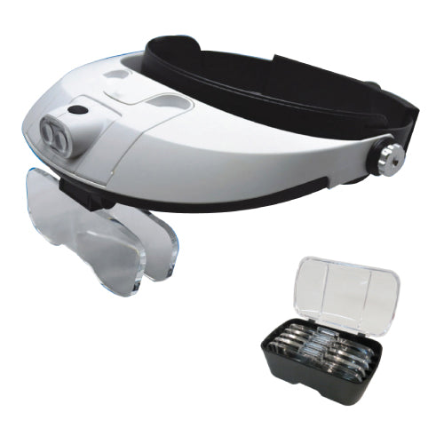 Kit de óptica de aumento de relojero blanco.