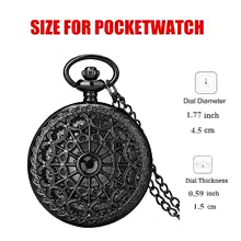 Hollow Black Spider Web Pattern Quartz Pocket Watch