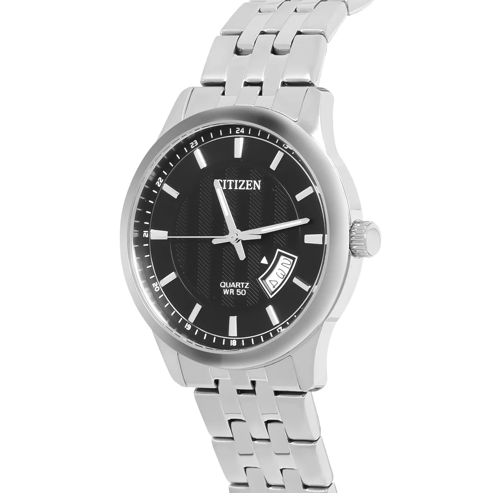 Citizen Black Dial Silver Quartz Men's Watch BI1050-81E