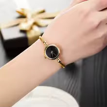 Ladies Gold and Black Bracelet Style Watch