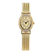 Woven Stainless Steel Mesh Strap Bohemian Style Small Dial Gold Women's Watch