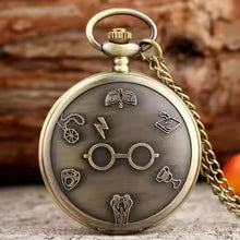 Retro Bronze Compact Quartz Pocket Watch