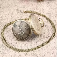 Retro Bronze Compact Quartz Pocket Watch