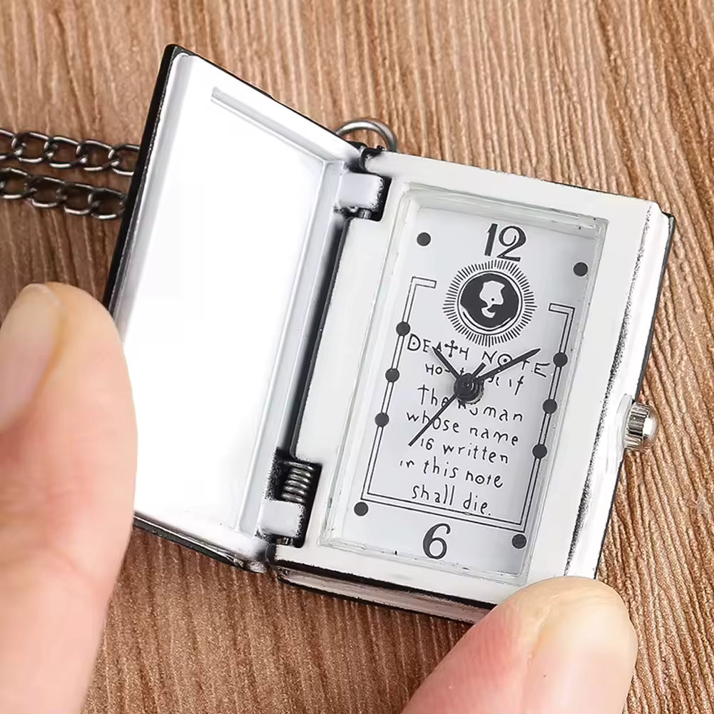 Necklace or Pocket Quartz Watch - Anime Antique ¨Death Note¨ Book