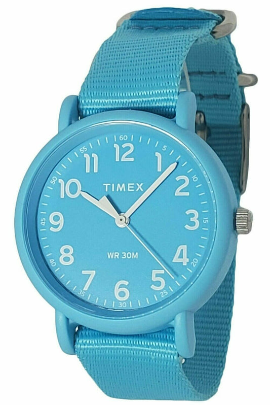 Reloj Timex Weekender de cuarzo con esfera azul