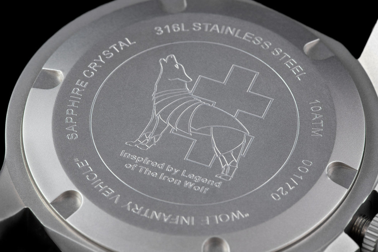 Reloj cronógrafo militar Pramzius Iron Wolf Full Lume Dial de segunda mano 6S21-P712304