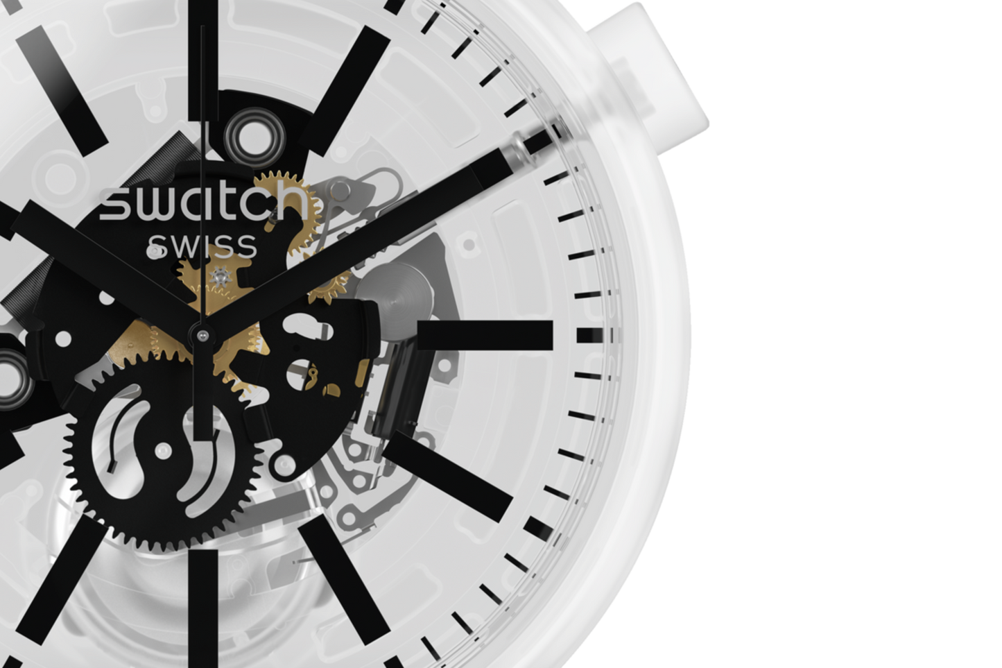 Reloj de pulsera Swatch Futuristic Big Bold BLACKINJELLY (SO27E101)