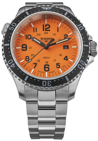Traser P67 Diver Orange Conjunto especial Swiss Made Tritium Watch 109379
