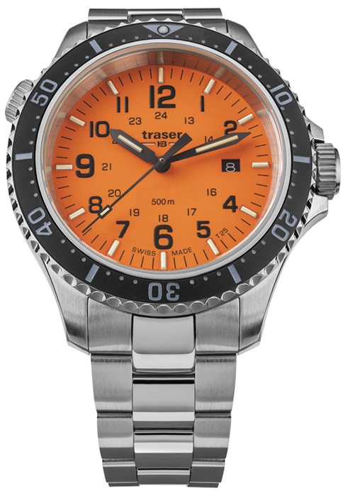 Traser P67 Diver Orange Conjunto especial Swiss Made Tritium Watch 109379