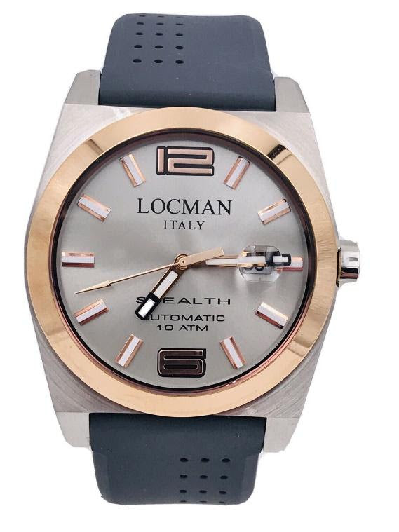 Reloj automático Locman Stealth con bisel dorado 205SACG/525 para hombre